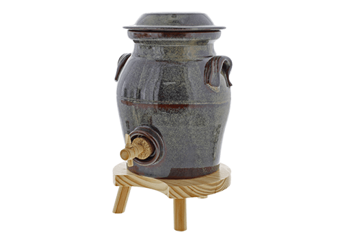 Oldenhof 1821 azijnvat 3,5 liter aardewerk mosgroen