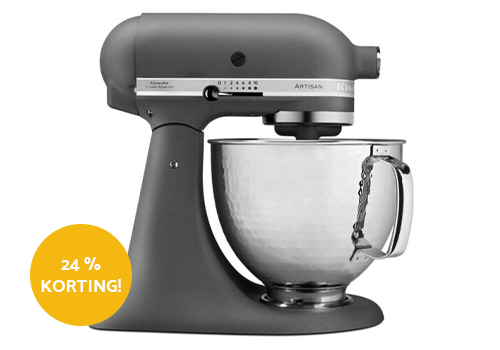 KitchenAid Artisan standmixer 4,8 liter Imperal Grey - 5KSM156HMEGR